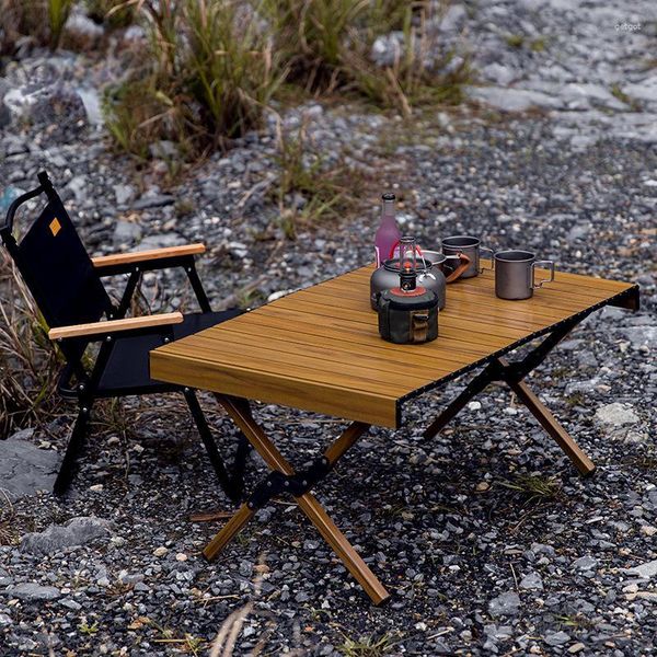 Table pliante de Camping, mobilier d'extérieur en alliage d'aluminium, Portable, ultraléger, repas barbecue, rouleau d'œufs, grande randonnée récréative