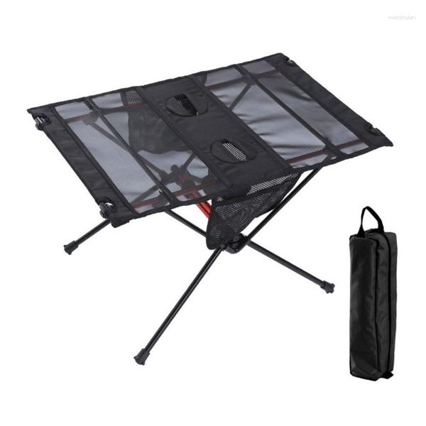 Muebles de campamento Mesa plegable para acampar Picnics turísticos Equipo de viaje plegable de aluminio Turismo Pesca al aire libre