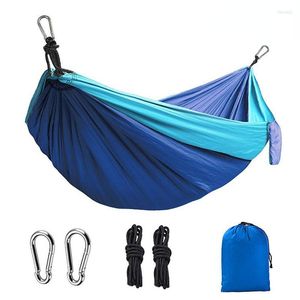 Camp Furniture Camping Hangmat Outdoor Portable Light Hanging Chair Out Single and Double Parachute Cloth Color Matching Swing