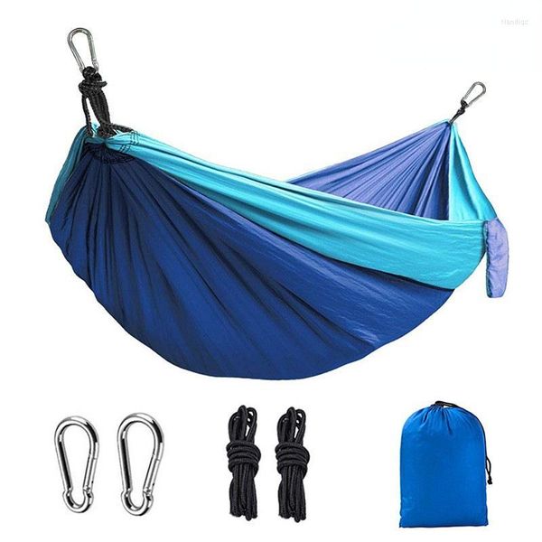 Camp Furniture Camping Hamac Outdoor Portable Light Hanging Chaise Out Single et double parachute Couleur assortissante Swing