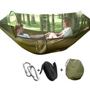 Camp Meubles Camping Hamac avec Mosquito Net Pop-Up Light Portable PARACHOE HAMMOCS SOGLAGE SORME HAMMOC Camping Stuff Y240423