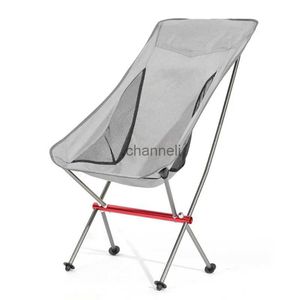 Mobilier de camp Camping lune chaise haut dossier ultraléger chaise pliante chaises chaise de pêche en plein air Portable 150Kg charge voyage à bascule YQ240315