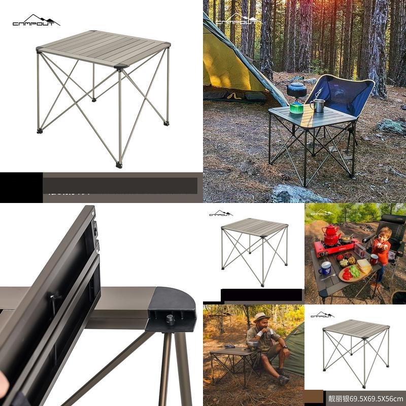 Camp Furniture Campout Outdoor Klapptisch 7075 Vollaluminium Picknick Tragbare Cam Supplies Drop Lieferung Ot6Oa