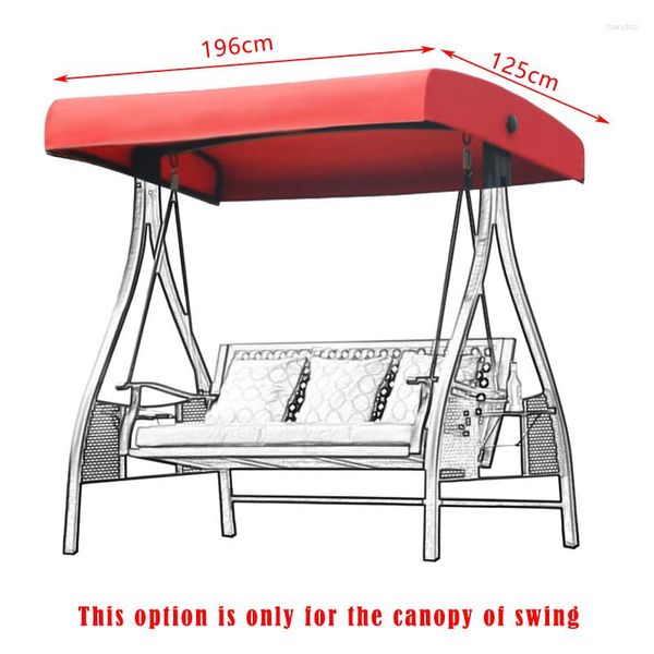 Muebles de campamento Toldo de columpio - Solo techo de tela Sin marco Cojín Tamaño estándar No personalizado