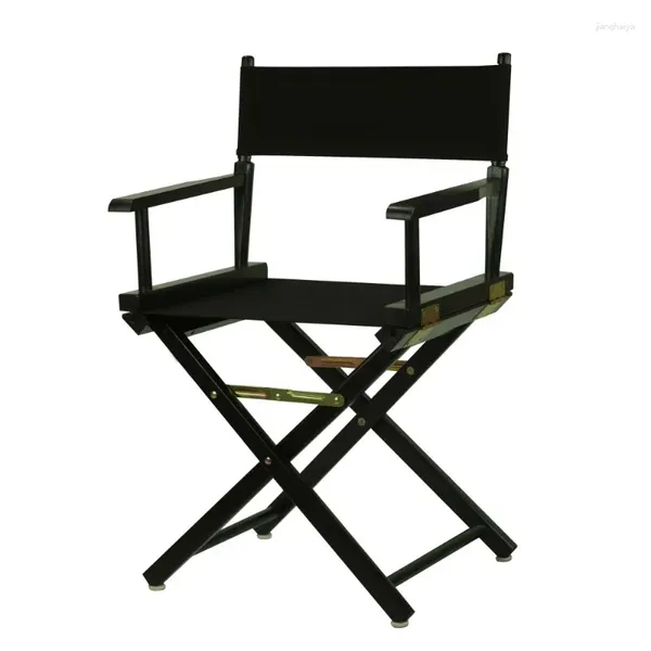 Chaise de réalisateur de style classique portable à la maison décontractée de meubles de camp chaise de directeur de 18 pouces avec jardin à ossature en bois