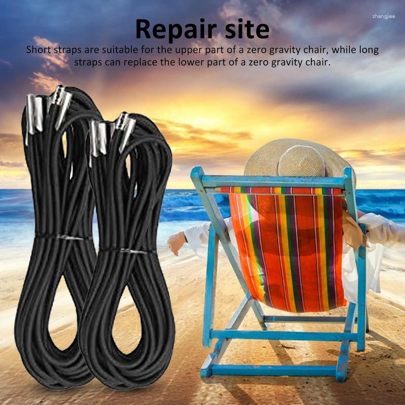 Cordon de remplacement de chaise de meubles de Camp pour des chaises longues inclinables pièces de Camping Kit de réparation de fixation élastique Dicomanthes