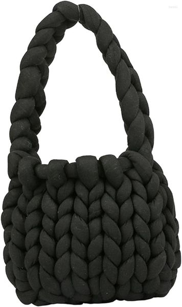 Meubles de camp gros fils doux respirant ménage tricoté sacs à main Kit tricot pour fait à la main noir