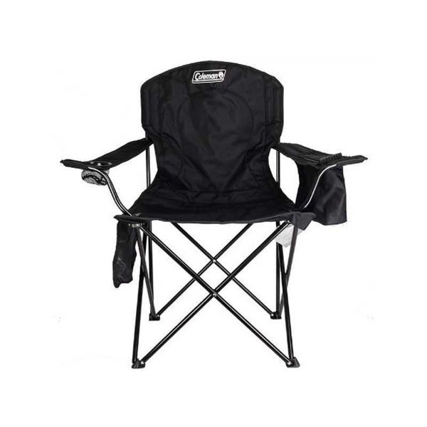 Mobilier de camp Coleman chaise de camping adulte avec refroidisseur intégré à 4 canettes chaise pliante noire chaise de camping chaise de plage HKD230909