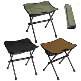 Camp Furniture pliable Chaise de barbecue pliable Portable Mini Tabouret de pêche 600D Camping en tissu oxford pour pique-nique