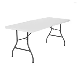 Camp Furniture Cosco Table pliante de 6 pieds en blanc moucheté bureau de camping pliable extérieur