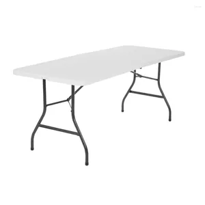 Kampmeubilair Cosco 6 voet klaptafel in wit gespikkeld opvouwbaar campingbureau Pliante Outdoor