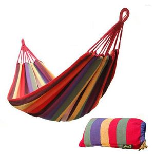 Kampmeubilair katoenen touwhangende hangmat swing camping canvas bed met zware riemmat linnen doek