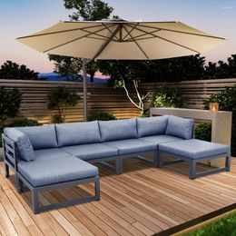 Camp Furniture Diy Outdoor Patio Set aluminium bank salontafel met glazen windwacht voor tuin
