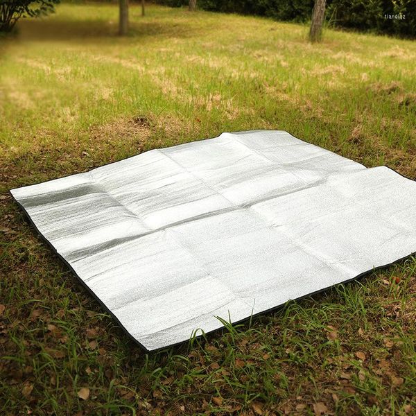 Tapis de papier d'aluminium Double face de meubles de Camp dormant pour le Camping couverture thermique isolante Portable plancher de tente pliable Ultra