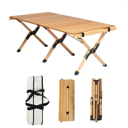Meubles de camp Duge Table pliante extérieure en bois de hêtre Rouleau d'oeufs Camping pique-nique personnalisable ultraléger ensemble complet de fournitures d'équipement