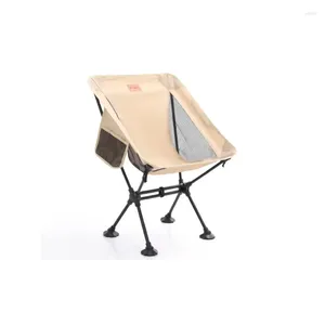 Camp Furniture Explorer Chaise pliante portable d'extérieur ultra légère, anti-coulage, dossier de camping léger, pêche, lune noircie