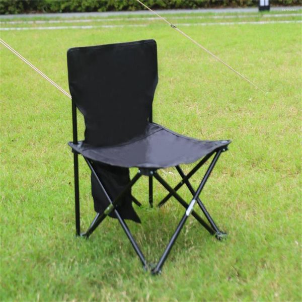 Muebles de campamento Silla de pesca tela Oxford bolsa de almacenamiento confiable portátil equipo de Camping estable triangular tubo de acero al aire libre