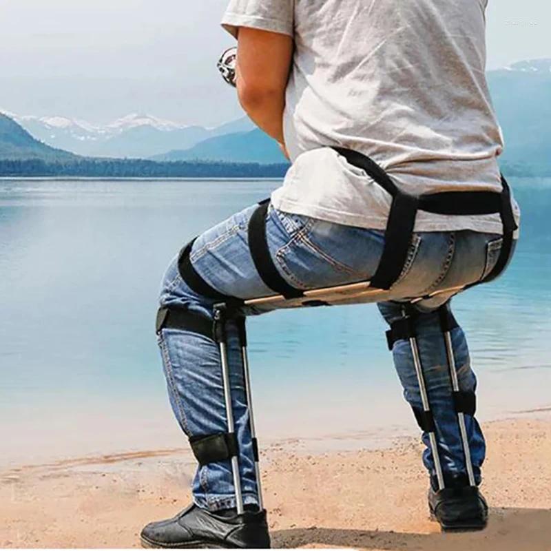 Kamp Mobilya Balıkçılık Katlanabilir Görünmez Koltuk Eserleri Exoskeleton Turist Sandalye İnsan Kampı Sihirli Açık