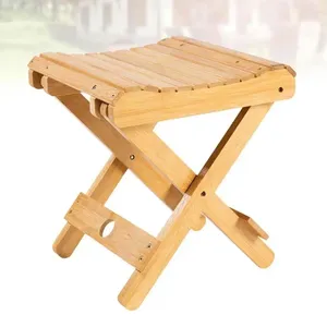 Muebles de campamento silla de pesca plegable para campamento plegable sillas de asiento al aire libre portátiles heces de madera senderismo