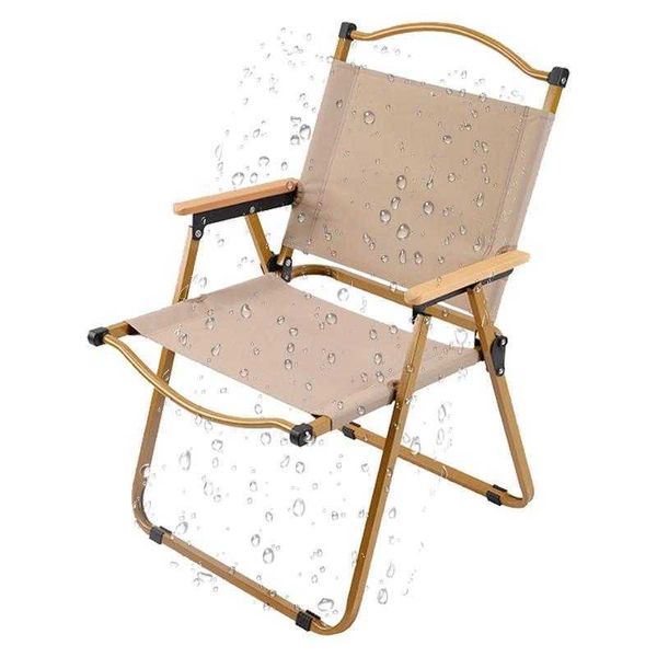 Muebles de campamento Asiento plegable para exteriores Silla de pesca para acampar Tubo de acero portátil multifuncional Sillas livianas Silla de playa Sillas de picnicHKD230625