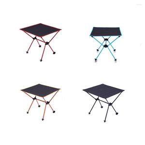 Mobilier de camp Table pliable Étanche Pique-nique Fête de pêche Bureau de voyage avec sac de rangement Accessoires de plein air Orange