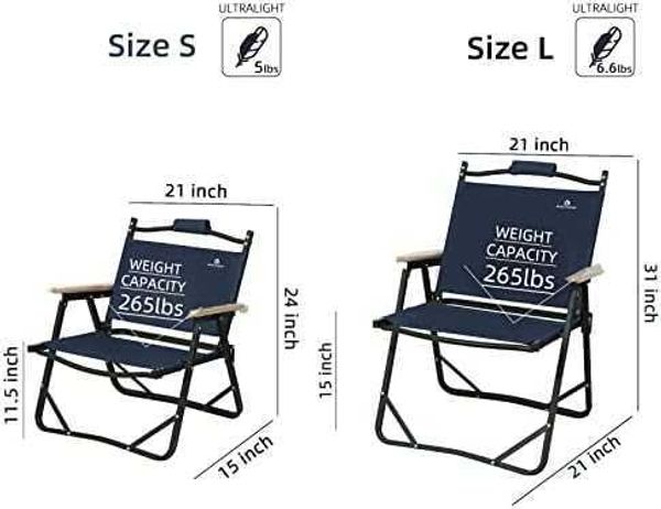 Mobilier de Camp chaise de Camping pliante chaises de plage basses pour Camp pelouse randonnée sport chasse bleu 2 pièces HKD230909