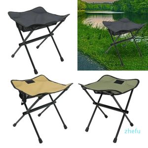 Meubles de camp de camping pliant tabouret de camping portable de chaise pliable légère portable selle pour le barbecue de jardinage à pique-nique