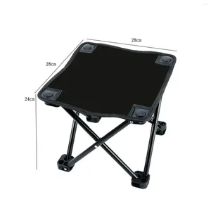 Muebles de campamento Taburete plegable para acampar Reposapiés portátil Práctico Adultos Silla de silla de montar ligera para viajes Barbacoa Barbacoa Salón de césped