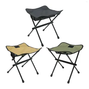 Camp Furniture Pliant Camping Tabinet Sage de pêche compacte Chaise de pêche pliable selle pour le jardinage Concert Barbecue extérieure Lawn