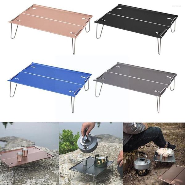 Table de Camping pliante en acier, meuble de Camping Portable pour randonnée, pique-nique touristique, Mini bureau, barbecue en plein air, produit C1S3