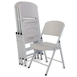 Camp Furniture Folding Chairs Indoor/Outdoor Commercial White Granite volwassen set van 4 (80359)