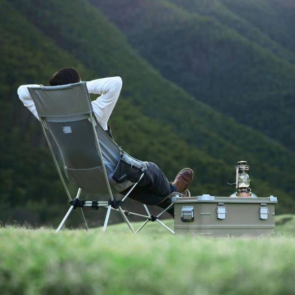 Mobilier de Camp chaise haute pliante Portable Camping en plein air lune tabouret pliable pour randonnée pique-nique chaises siège outils