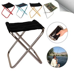 Meubles de camping pliant petit tabouret chaise de pêche pique-nique chaise de camping pliable en aluminium tissu extérieur portable facile à transporter mobilier d'extérieur 230404