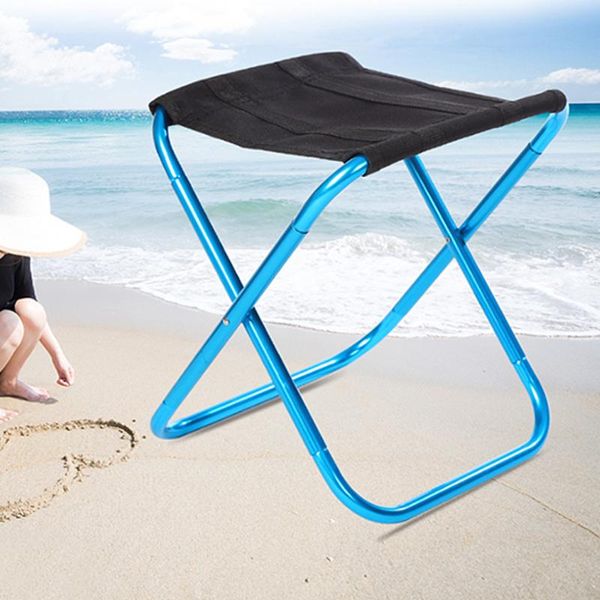 Meubles de camp tabouret pliant extérieur Portable banc à poisson produits ménagers petite chaise outil de voyage en alliage d'aluminium plage