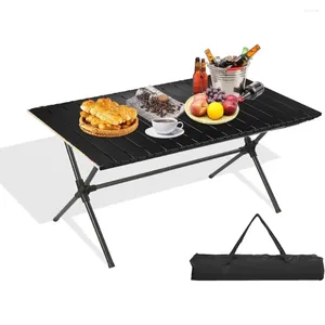 Mobilier de camping Table d'extérieur de jardin polyvalente pour patio barbecue et randonnée avec sac de transport pique-nique chaise de camping bureau fournitures de plage