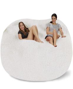 Camp Furniture Pouf géant Housse de canapé Grand XXL Pas de Pouf en peluche Pouf Ottoman Chaise Canapé Lit Siège Puff Futon Relax Lounge4374519