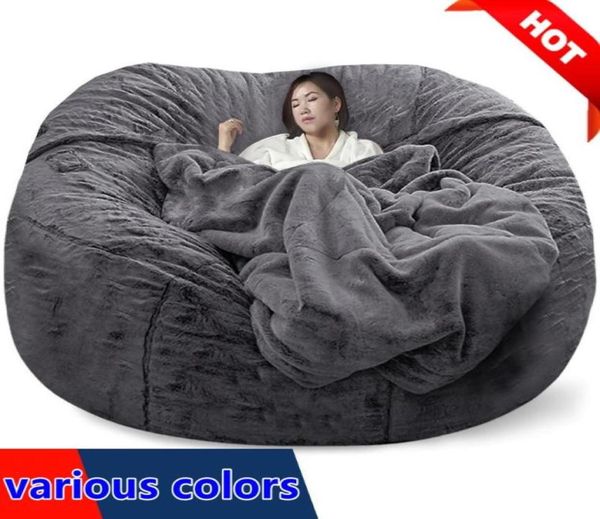 Camp Furniture Pouf géant Housse de canapé Grand XXL Pas de Pouf en peluche Pouf Ottoman Chaise Canapé Lit Siège Puff Futon Relax Lounge2286434