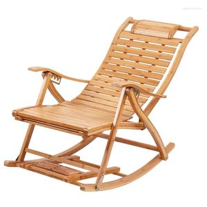 Meubles de camp, chaise à bascule en bambou robuste, réglable, inclinable, salon de loisirs