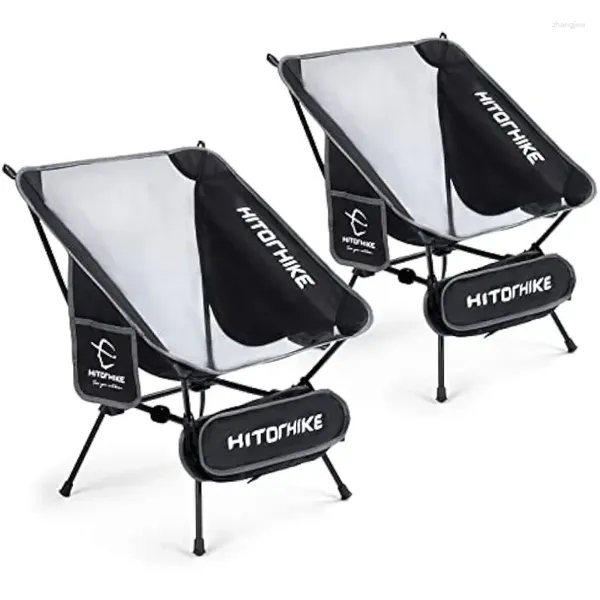 Camp Furniture Hitorhike Camping Chair sac à dos pliage 2 Pack Structure en maille respirante Cadre en aluminium