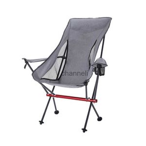 Camp Furniture HooRu Chaise de plage pliante en forme de lune, portable et léger en aluminium, chaises de pique-nique, voyage en plein air, pêche, randonnée, outils de siège YQ240315