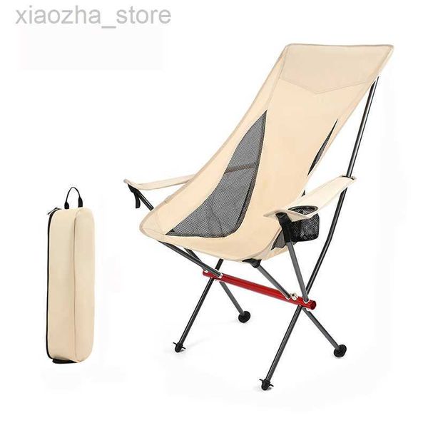 Muebles de campamento Hooru, silla portátil de aluminio con luz de luna para acampar, sillas de playa plegables para picnic, viajes al aire libre, pesca, senderismo, asiento de jardín