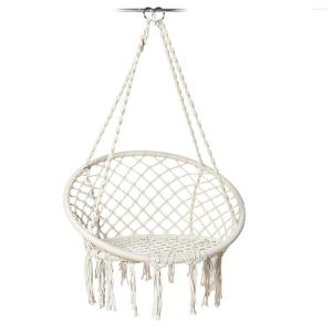 Kampmeubels binnen/buiten hangmat Noordse binnenmand Tassel Swing hanging stoel Handgemaakte gebreide patio schommels