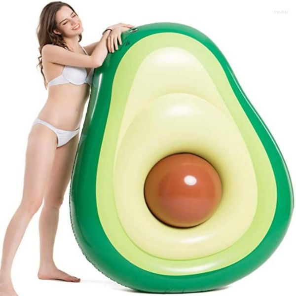 Muebles de campamento Inflable Aguacate Filete flotante Anillo de natación Cama Juego de agua con pelota Sillón de ocio