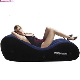 Chaise gonflable d'oreiller de sexe de matelas de sofa-lit de meubles de camp avec le long coussin de bondage pour la chaise longue extérieure de détente de couples