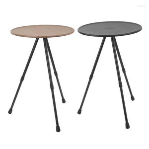 Meubles de Camp Table ronde pliante extérieure relevable en alliage d'aluminium Camping Portable Auto-conduite Tour Rv Fournitures