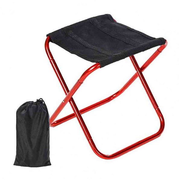 Mobilier de camping léger en alliage d'aluminium, excellent barbecue de pêche, chaise de camping, tabouret de camping résistant à la corrosion, antirouille pour la plage 0909