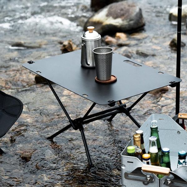 Meubles de camp Table de camping pliante légère en alliage d'aluminium Matériel Pique-nique Multifonctionnel Mini Bold Stable Outdoor