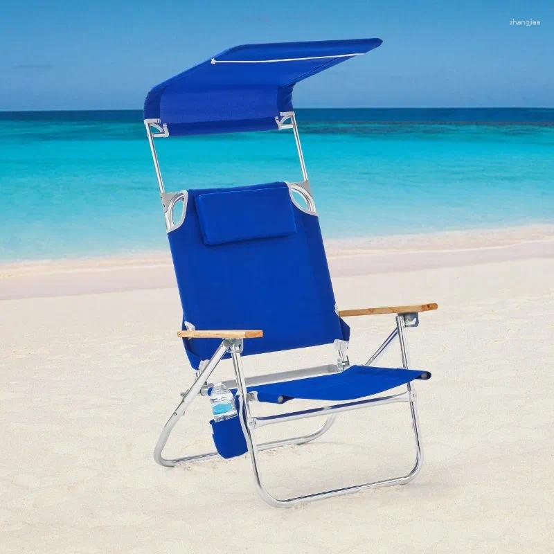 Lägermöbler lism liggande komforthöjd ryggsäck canopy strandstol blå