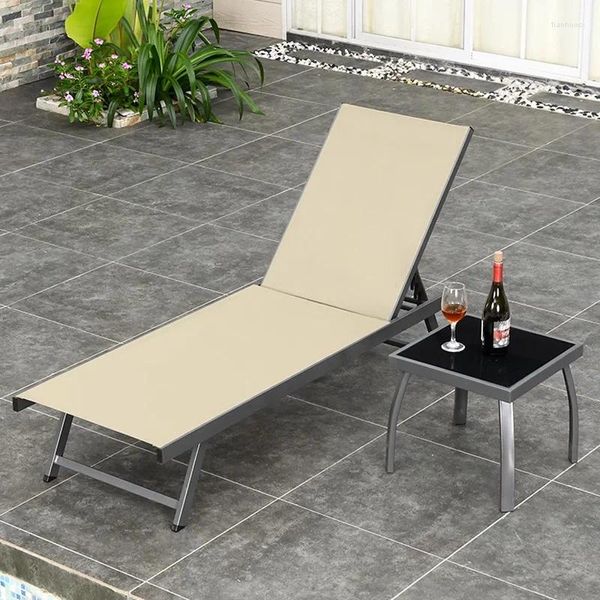 Camp Furniture Lounge Banc de chaise de plage minimaliste natation à l'extérieur de la terrasse Salon Lazy Comfort Mobile Sillas de Playa Furnitures