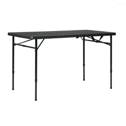 Steunpilaren van kampmeubilair 1,20 meter inklapbaar verstelbare tafel Rijk zwart bureau